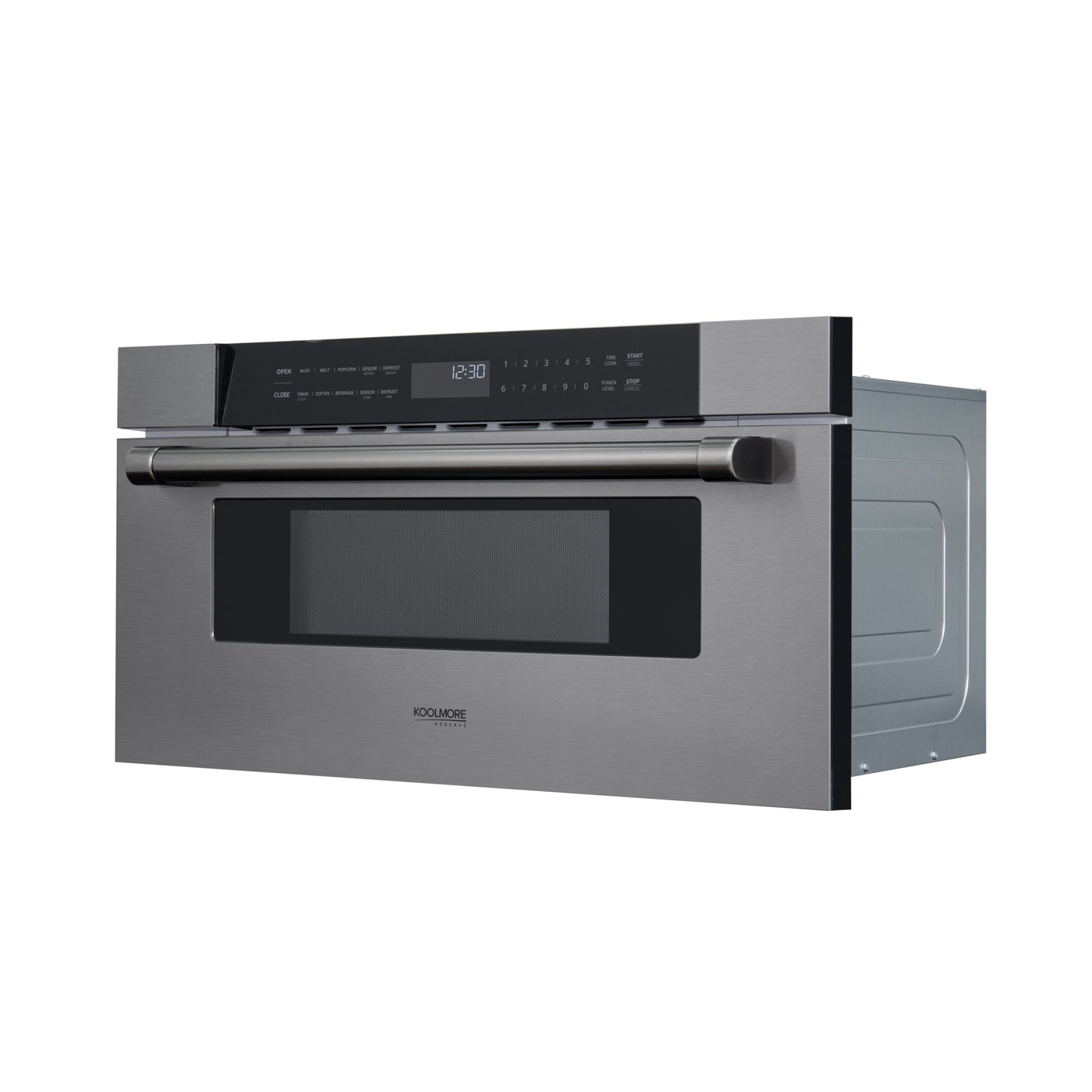 KoolMore Reserve 30 in. Stainless-Steel Microwave Drawer, 1.2 cu. ft. Capacity in Black (KM-MD30-BSS)
