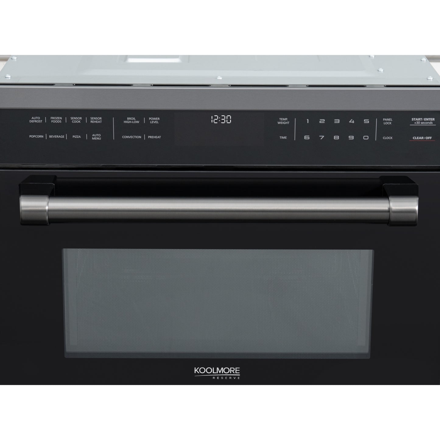 KoolMore Reserve 24 in. Stainless Steel Built-in Convection Microwave Oven with Speed and Sensor Cooking,1.6 cu. ft. in Black (KM-CWO24-BSS)