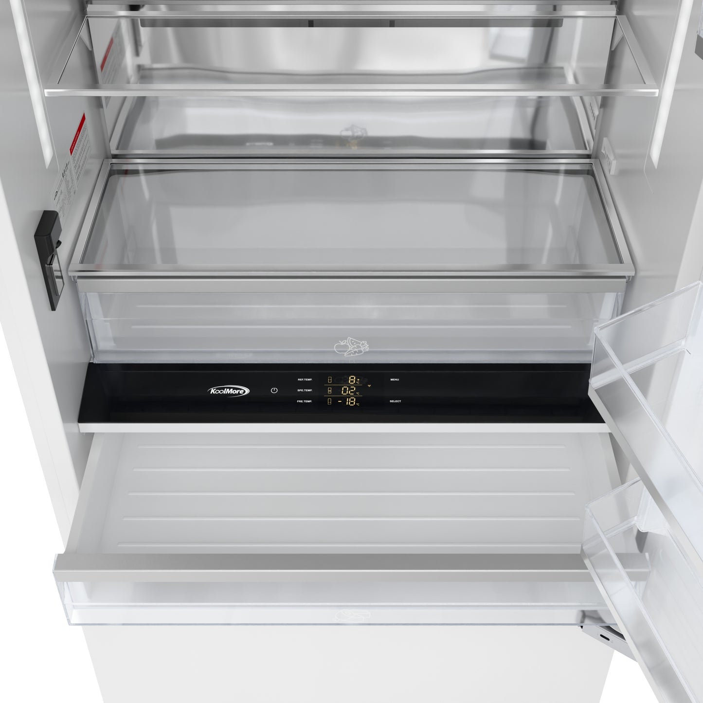 KoolMore Reserve 36 in. Panel Ready Refrigerator and Freezer with Ice maker and Water dispenser, Frost Free, 19.7 Cu. Ft. (KM-RER36-SWPR)