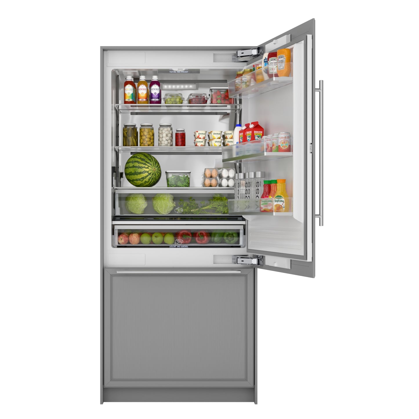 KoolMore Reserve 36 in. Panel Ready Refrigerator and Freezer with Ice maker and Water dispenser, Frost Free, 19.7 Cu. Ft. (KM-RER36-SWPR)