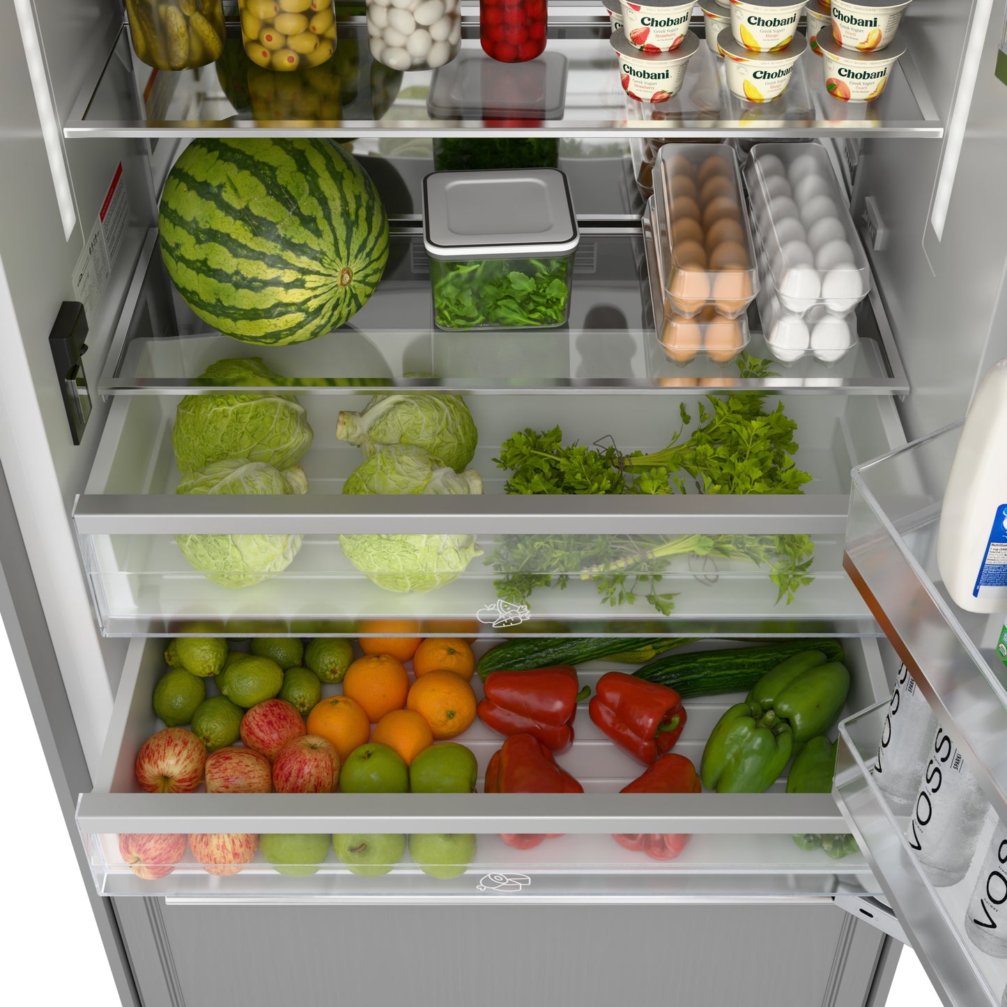 KoolMore Reserve 36 in. Panel Ready Refrigerator and Freezer with Ice maker and Water dispenser, Frost Free, 19.7 Cu. Ft. (KM-RER36-SWPR)
