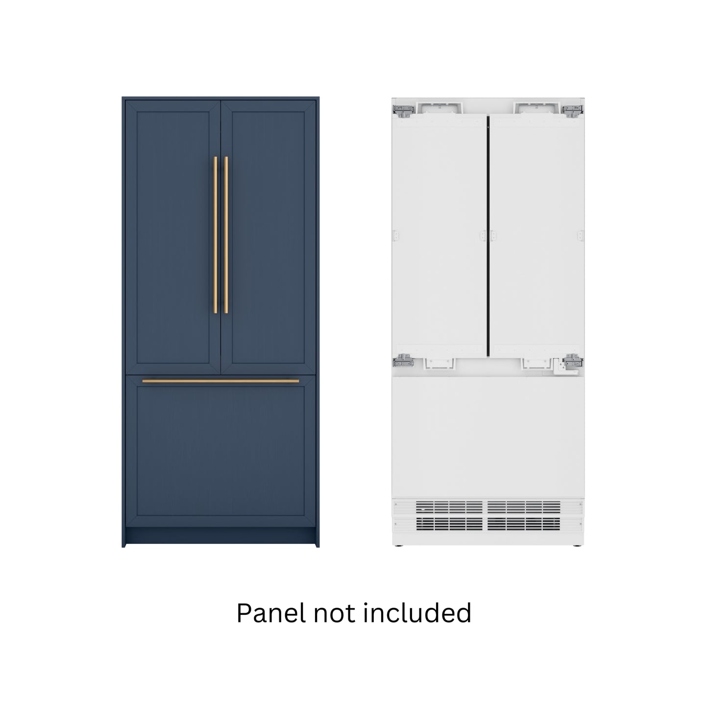 KoolMore Reserve 36 In. Panel Ready French Door Refrigerator with Ice Maker and Water Dispenser, Frost Free, 19.6 Cu. Ft. (KM-RER36-FDPR)