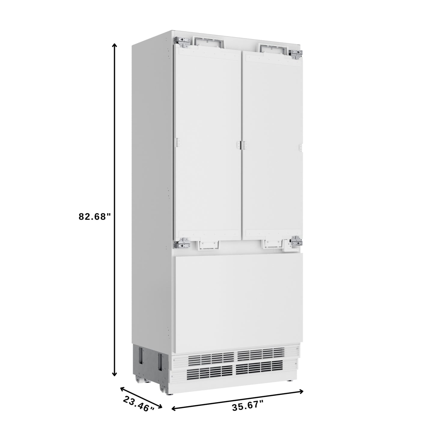 KoolMore Reserve 36 In. Panel Ready French Door Refrigerator with Ice Maker and Water Dispenser, Frost Free, 19.6 Cu. Ft. (KM-RER36-FDPR)