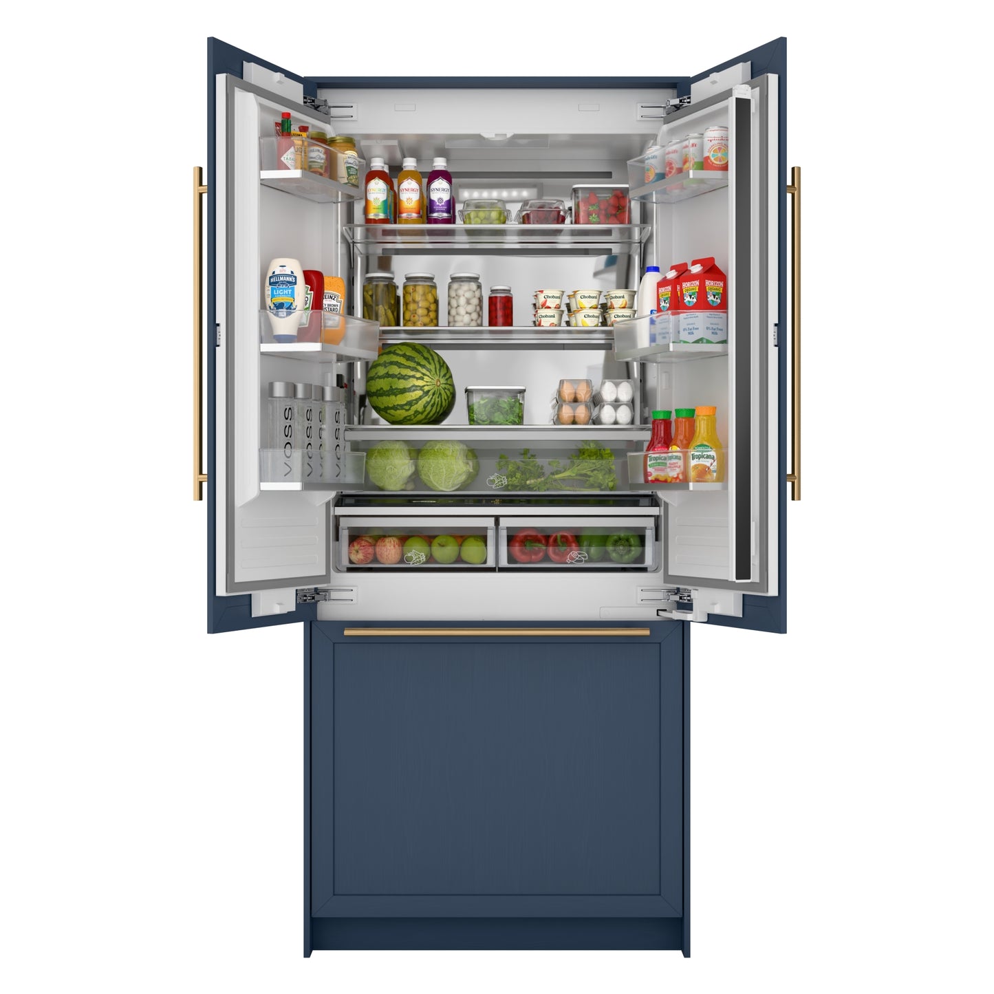 KoolMore Reserve 36 In. Panel Ready French Door Refrigerator with Ice Maker and Water Dispenser, Frost Free, 19.6 Cu. Ft. (KM-RER36-FDPR)