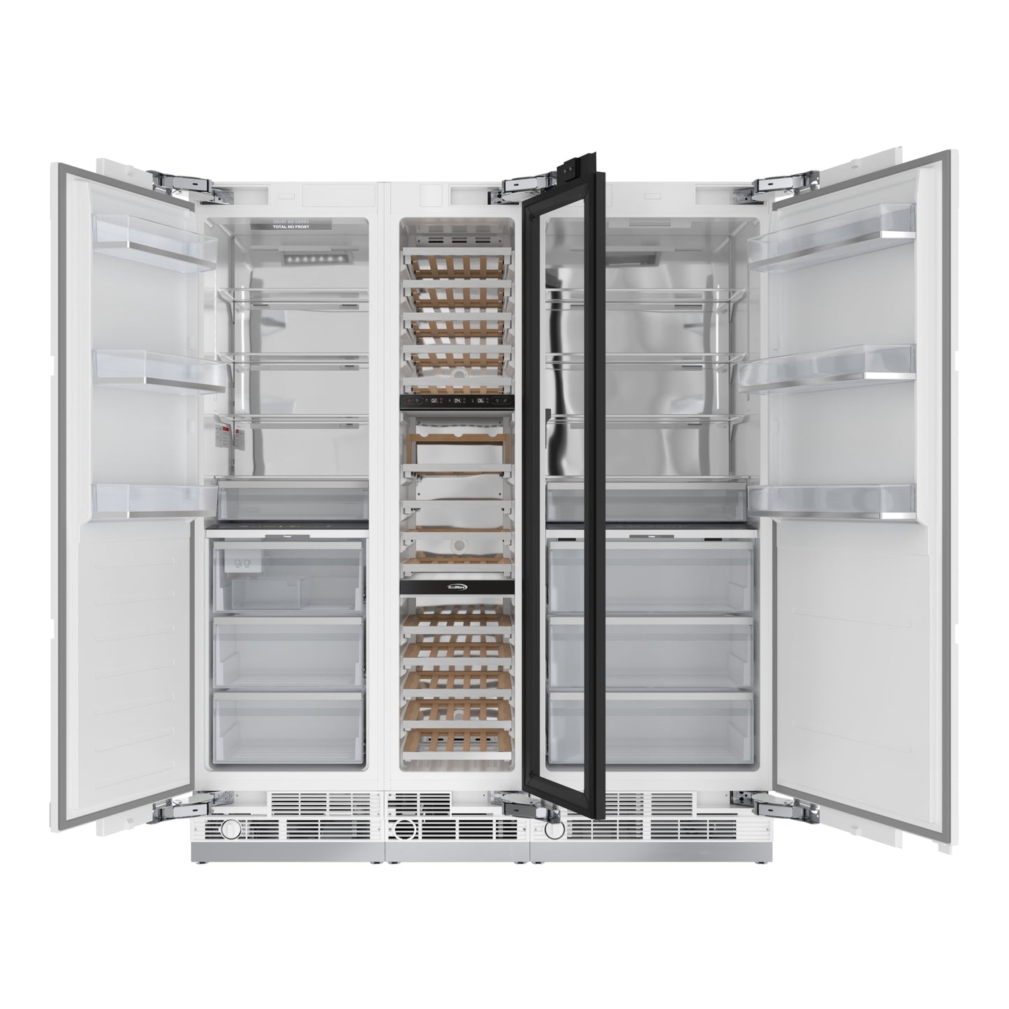 KoolMore Reserve Panel Ready Column 30 in. Refrigerator, 18 in. Wine Cooler and 24 in. Freezer Combo with Water and Ice Dispenser (KM-PRC-R30F24W)
