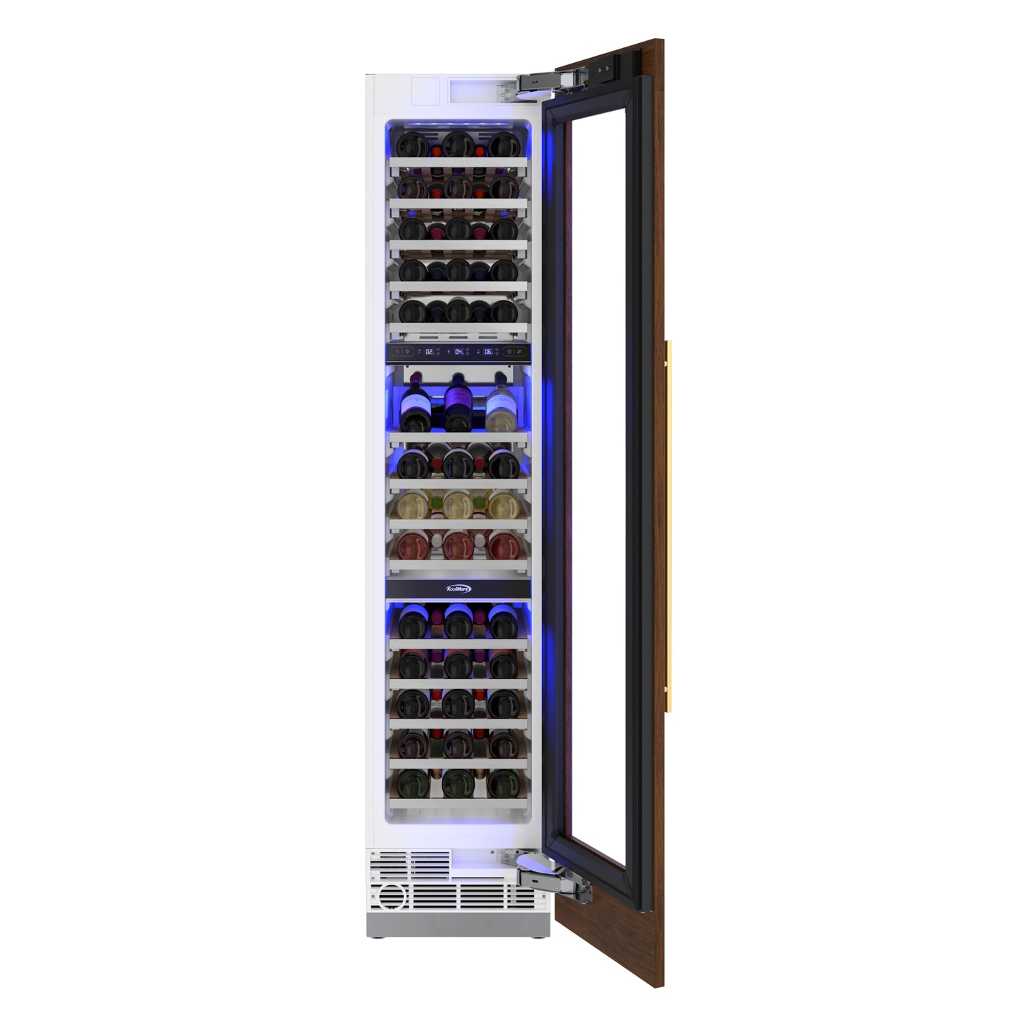 KoolMore Reserve 18 in. Panel Ready 68-Bottle Column Wine Cooler Refrigerator (KM-PRC-W18)