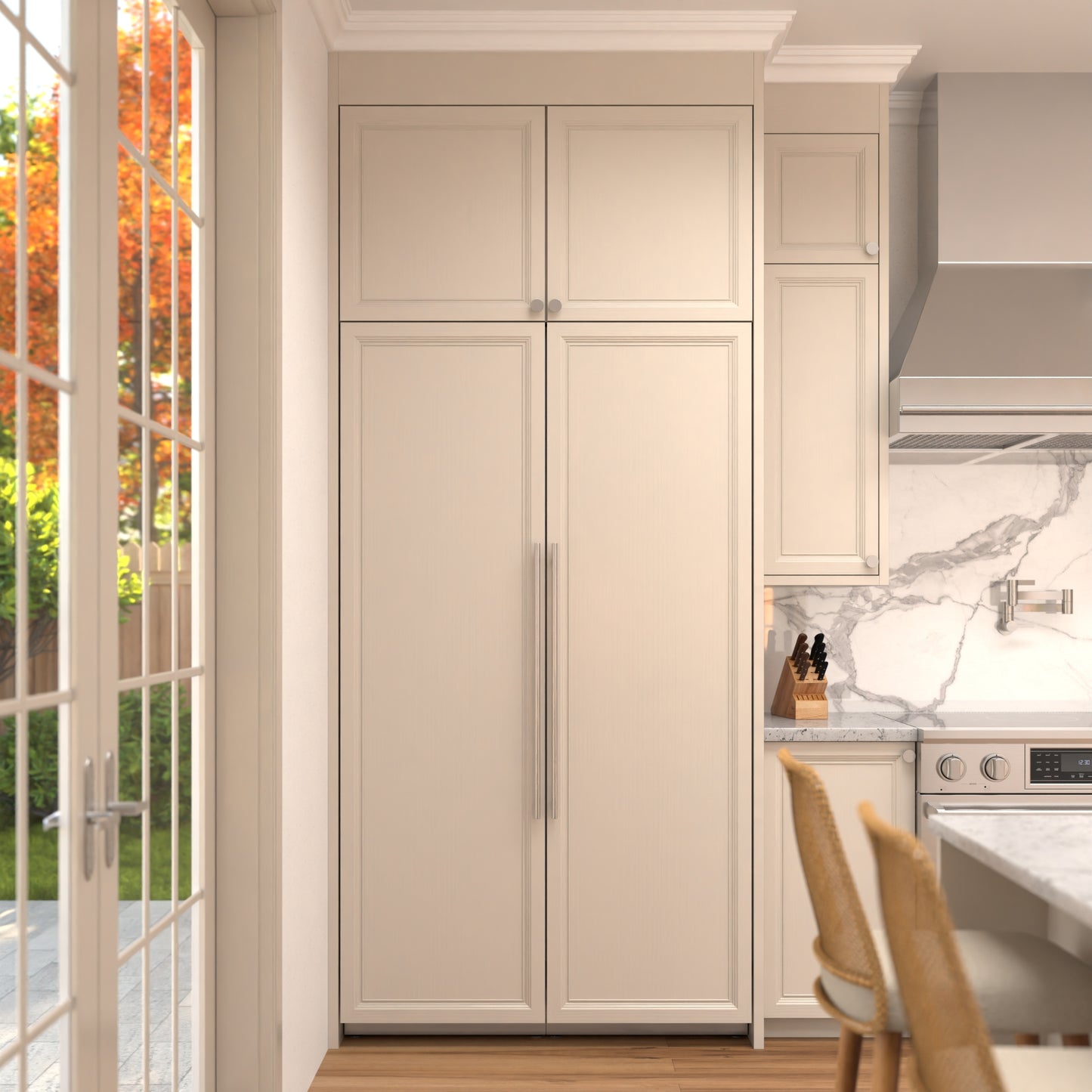 KoolMore Reserve Panel Ready Column 24 in. Refrigerator and 24 in. Freezer Combo with Water and Ice Dispenser (KM-PRC-R24F24)