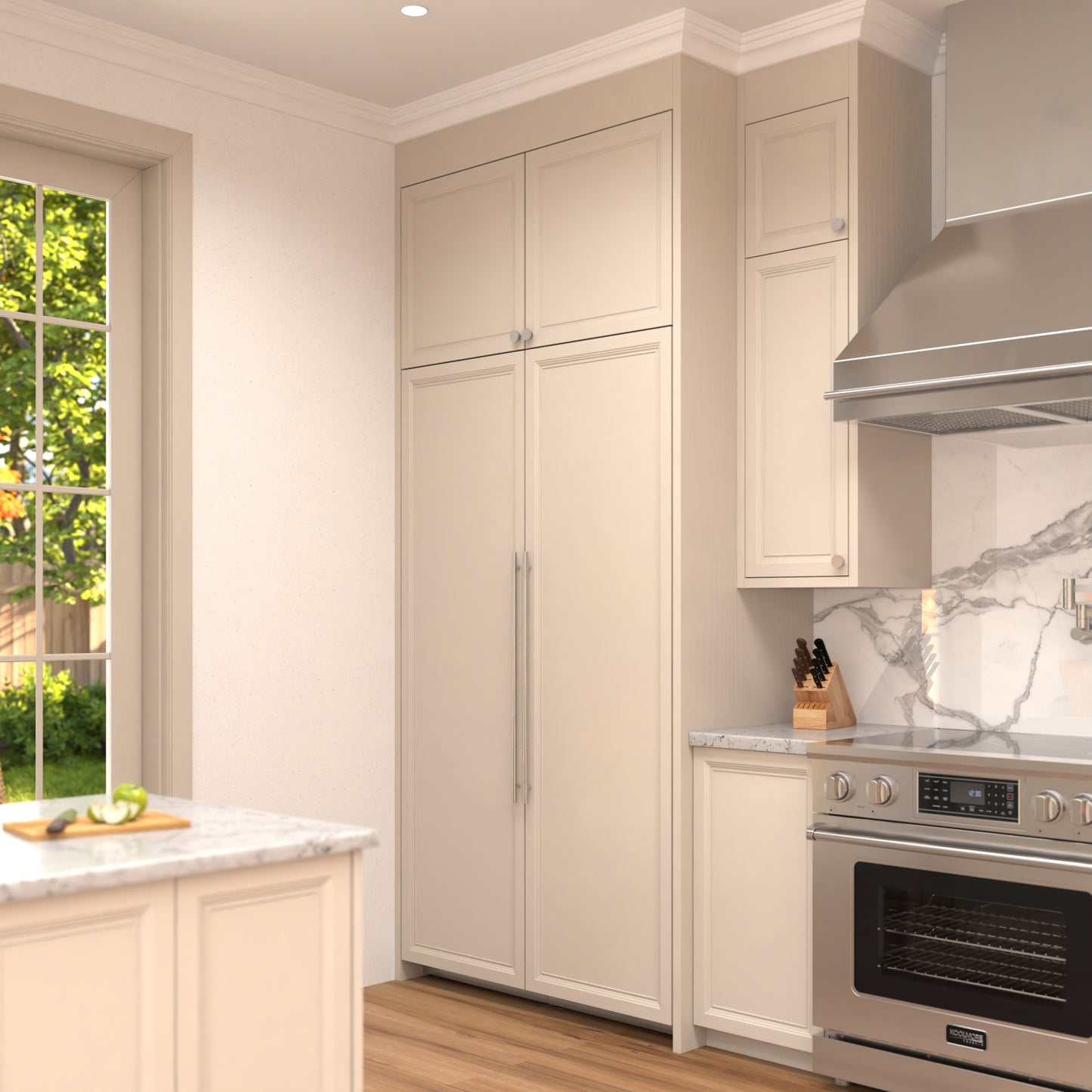 KoolMore Reserve Panel Ready Column 24 in. Refrigerator and 24 in. Freezer Combo with Water and Ice Dispenser (KM-PRC-R24F24)