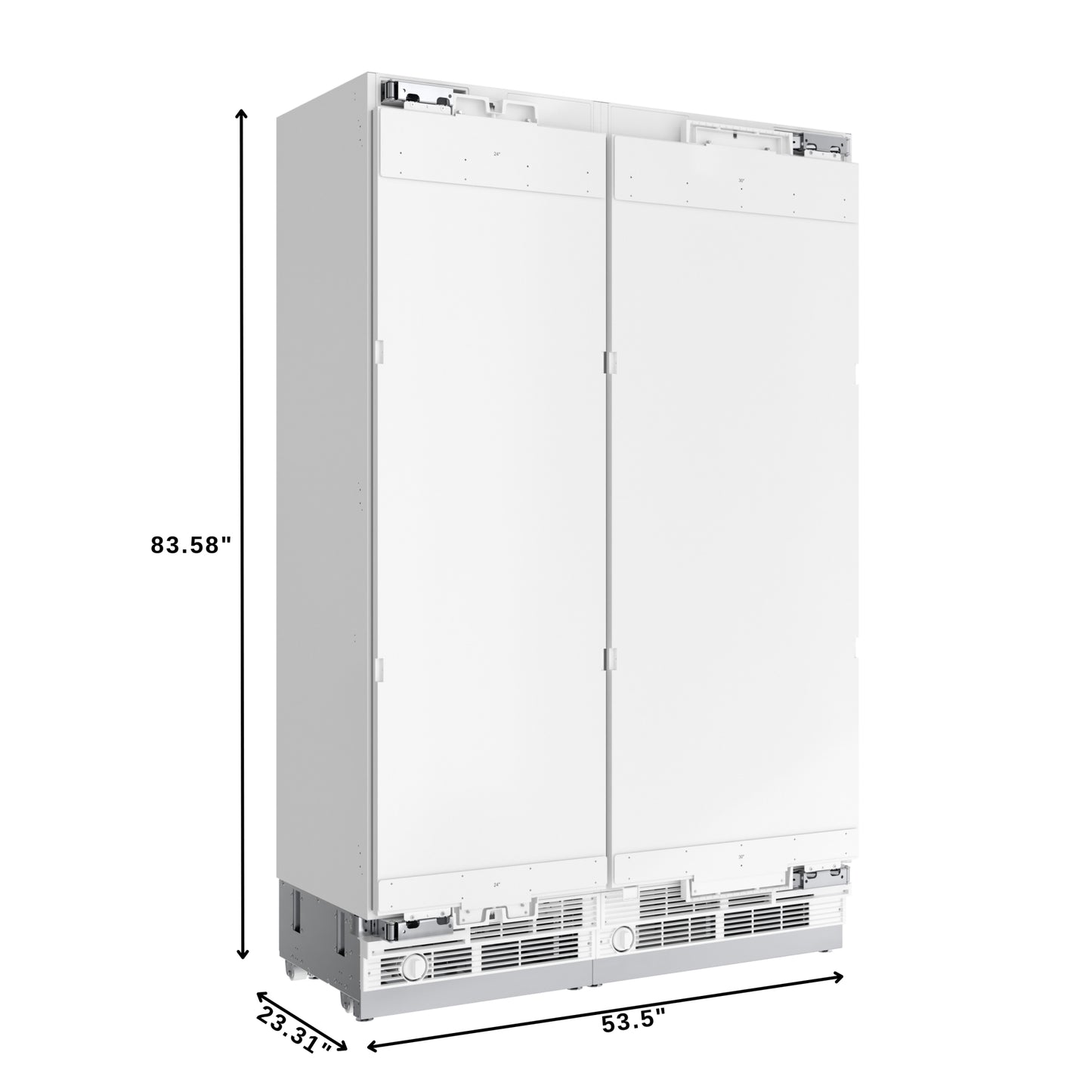 KoolMore Reserve Panel Ready Column 30 in. Refrigerator and 24 in. Freezer Combo with Water and Ice Dispenser (KM-PRC-R30F24)