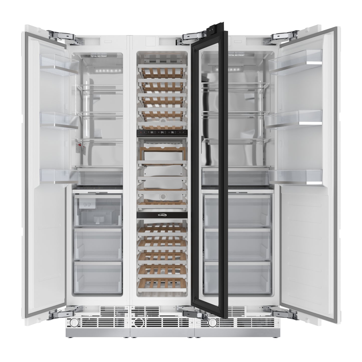 KoolMore Reserve Panel Ready Column 24 in. Refrigerator, 18 in. Wine Cooler and 18 in. Freezer Combo with Water and Ice Dispenser (KM-PRC-R24F18W)