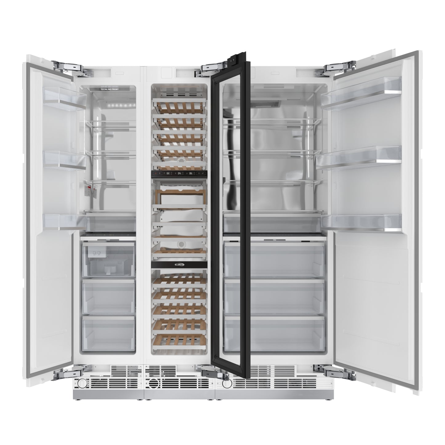 KoolMore Reserve Panel Ready Column 30 in. Refrigerator, 18 in. Wine Cooler and 18 in. Freezer Combo with Water and Ice Dispenser (KM-PRC-R30F18W)