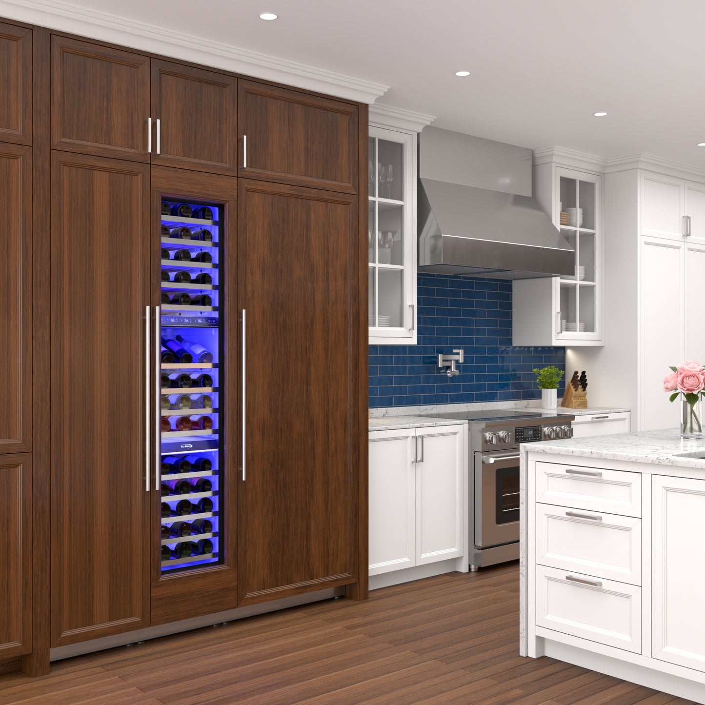 KoolMore Reserve Panel Ready Column 30 in. Refrigerator, 18 in. Wine Cooler and 18 in. Freezer Combo with Water and Ice Dispenser (KM-PRC-R30F18W)