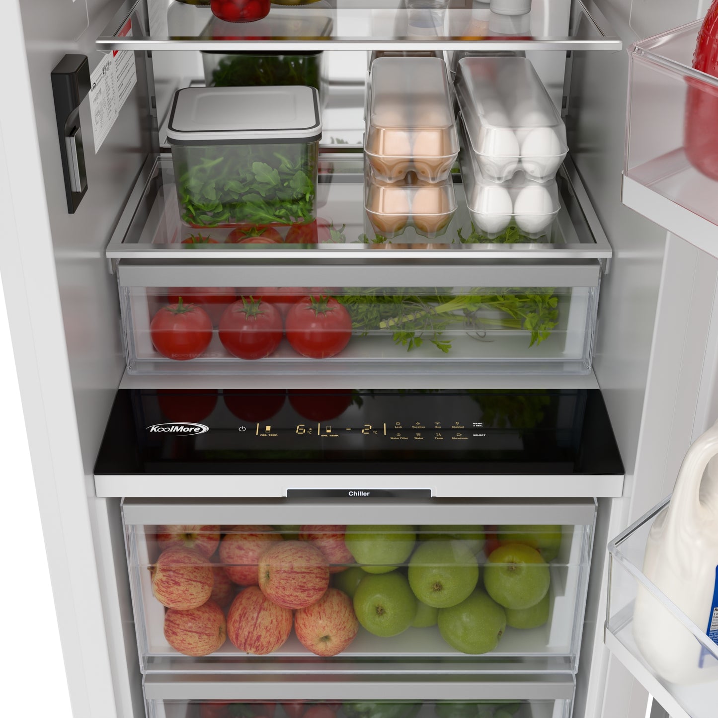 KoolMore Reserve Panel Ready Column 24 in. Refrigerator, 18 in. Wine Cooler and 24 in. Freezer Combo with Water and Ice Dispenser (KM-PRC-R24F24W)