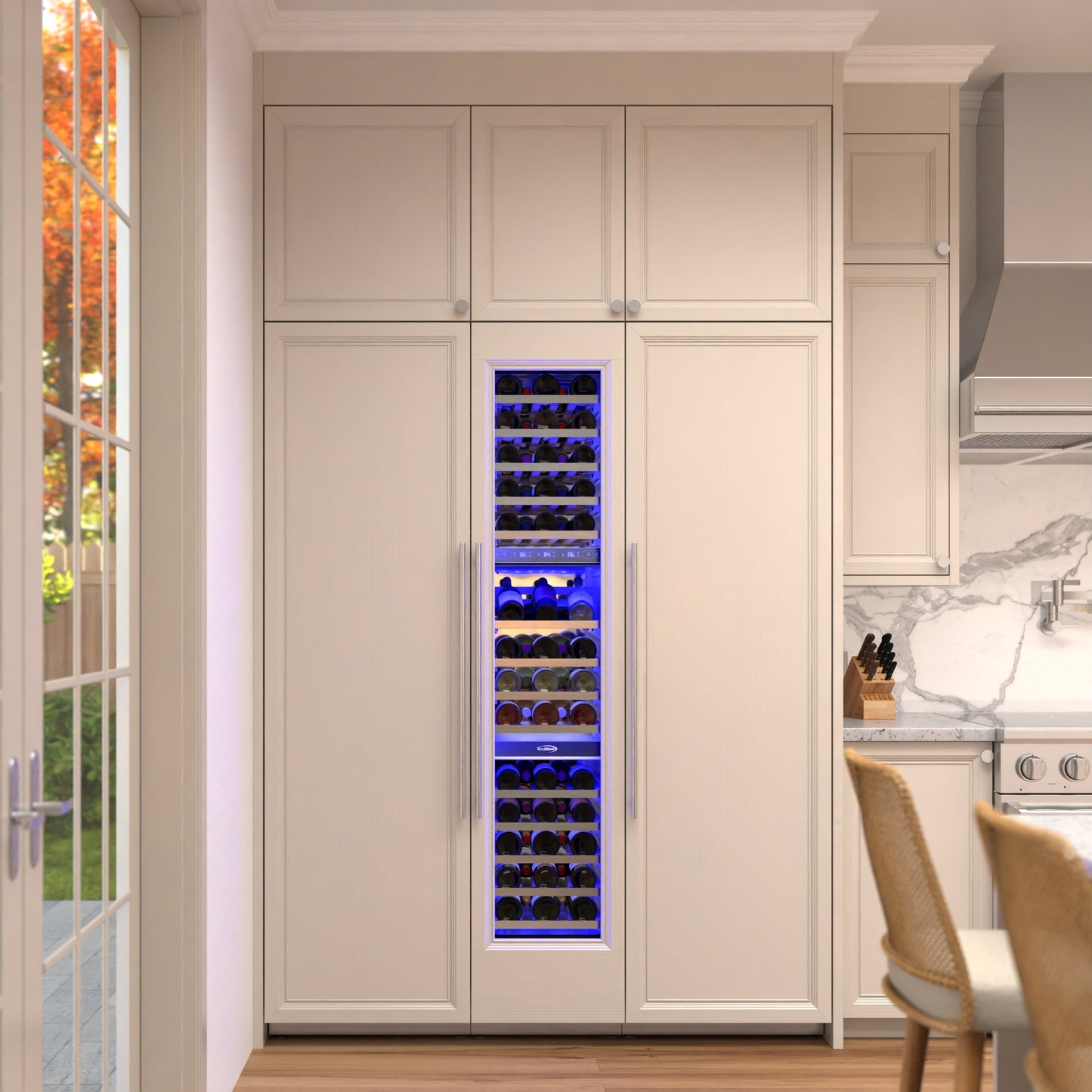 KoolMore Reserve Panel Ready Column 24 in. Refrigerator, 18 in. Wine Cooler and 24 in. Freezer Combo with Water and Ice Dispenser (KM-PRC-R24F24W)