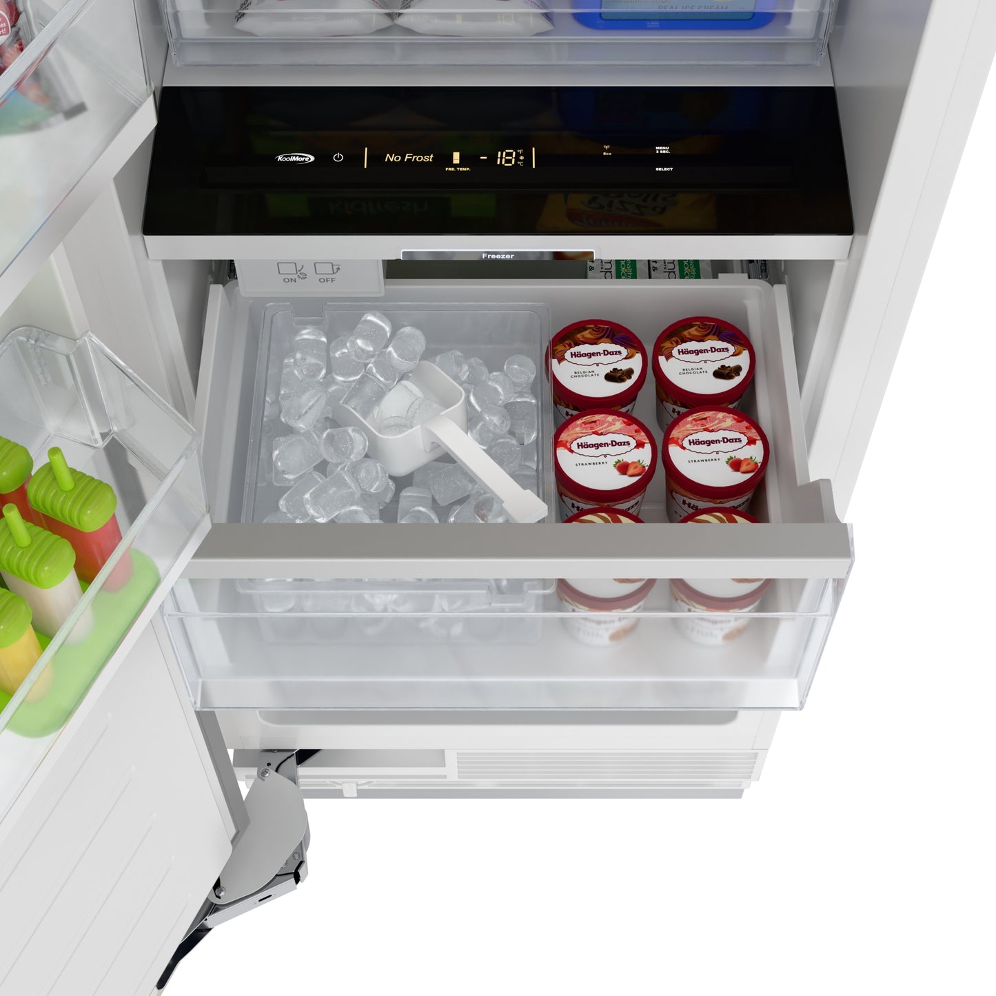 KoolMore Reserve Panel Ready Column 24 in. Refrigerator, 18 in. Wine Cooler and 24 in. Freezer Combo with Water and Ice Dispenser (KM-PRC-R24F24W)