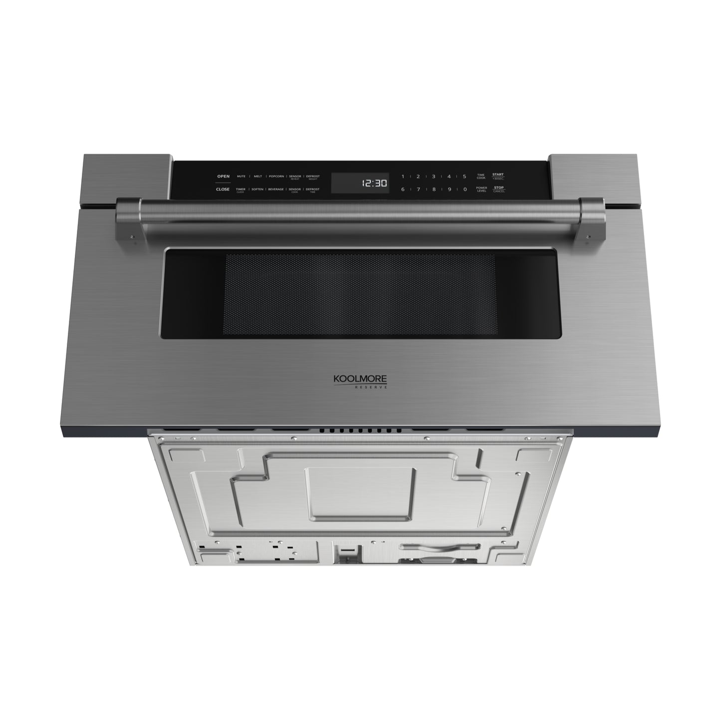 KoolMore Reserve 30 in. Stainless-Steel Microwave Drawer, 1.2 cu. ft. Capacity in Black (KM-MD30-BSS)
