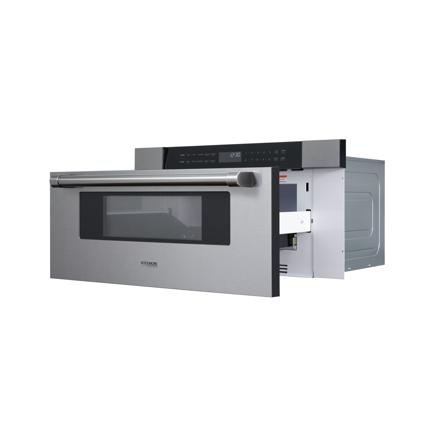 KoolMore Reserve 30 in. Stainless-Steel Microwave Drawer, 1.2 cu. ft. Capacity in Black (KM-MD30-BSS)
