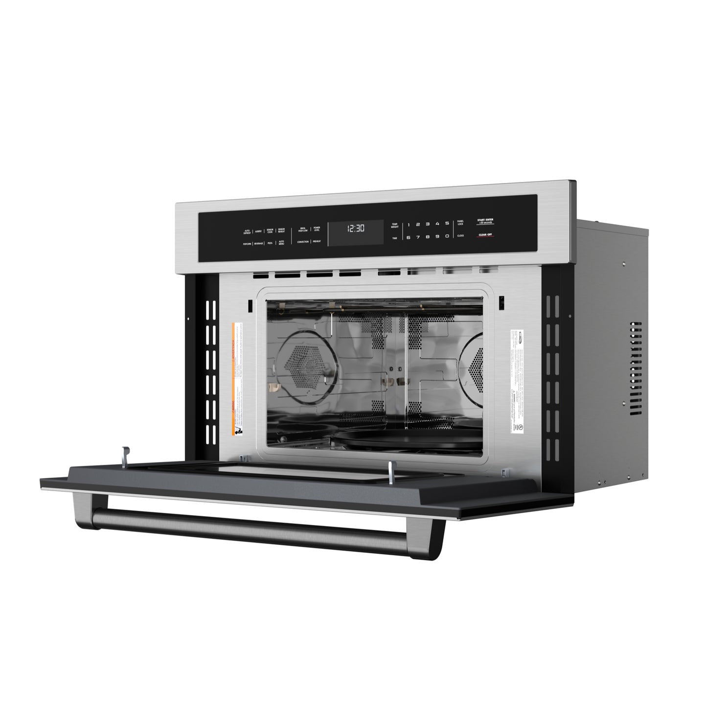 KoolMore Reserve 30 in. Stainless Steel Built-in Convection Microwave Oven with Speed and Sensor Cooking, 1.6 Cu. Ft. in Black (KM-CWO30-BSS)