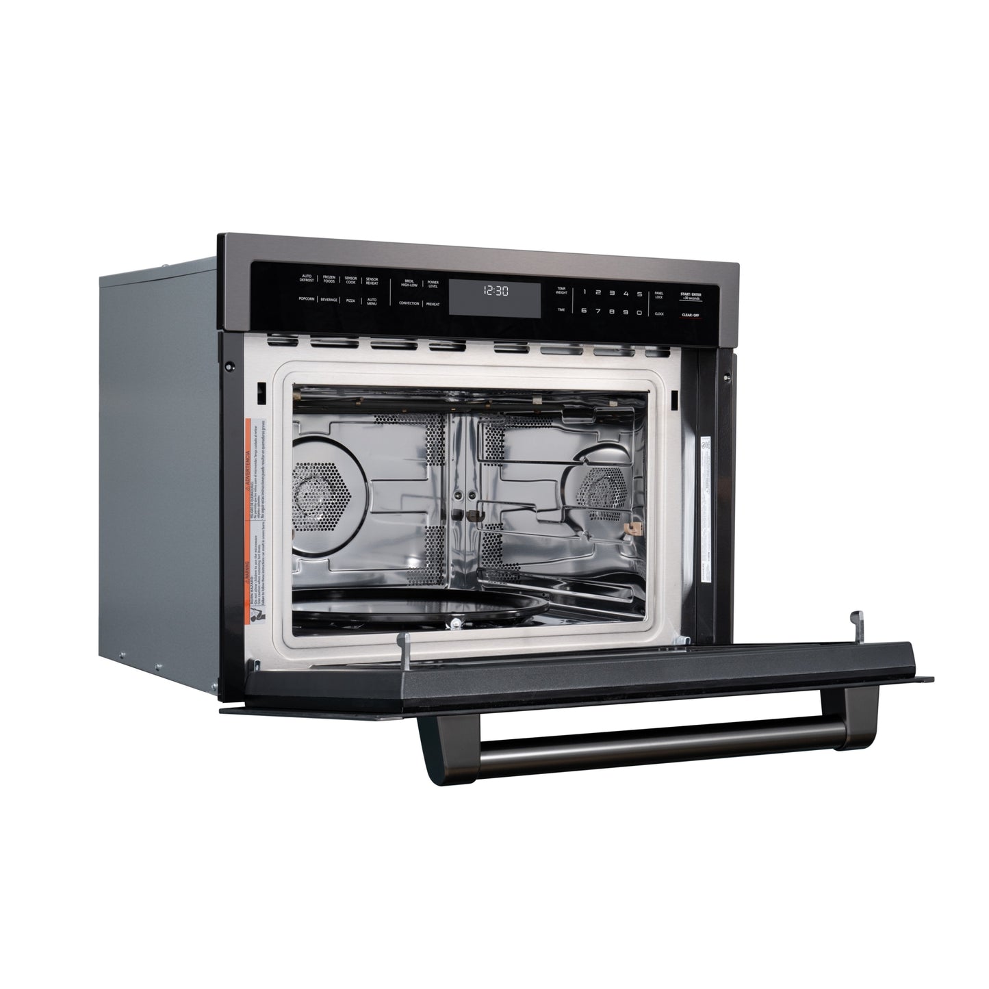 KoolMore Reserve 24 in. Stainless Steel Built-in Convection Microwave Oven with Speed and Sensor Cooking,1.6 cu. ft. in Black (KM-CWO24-BSS)