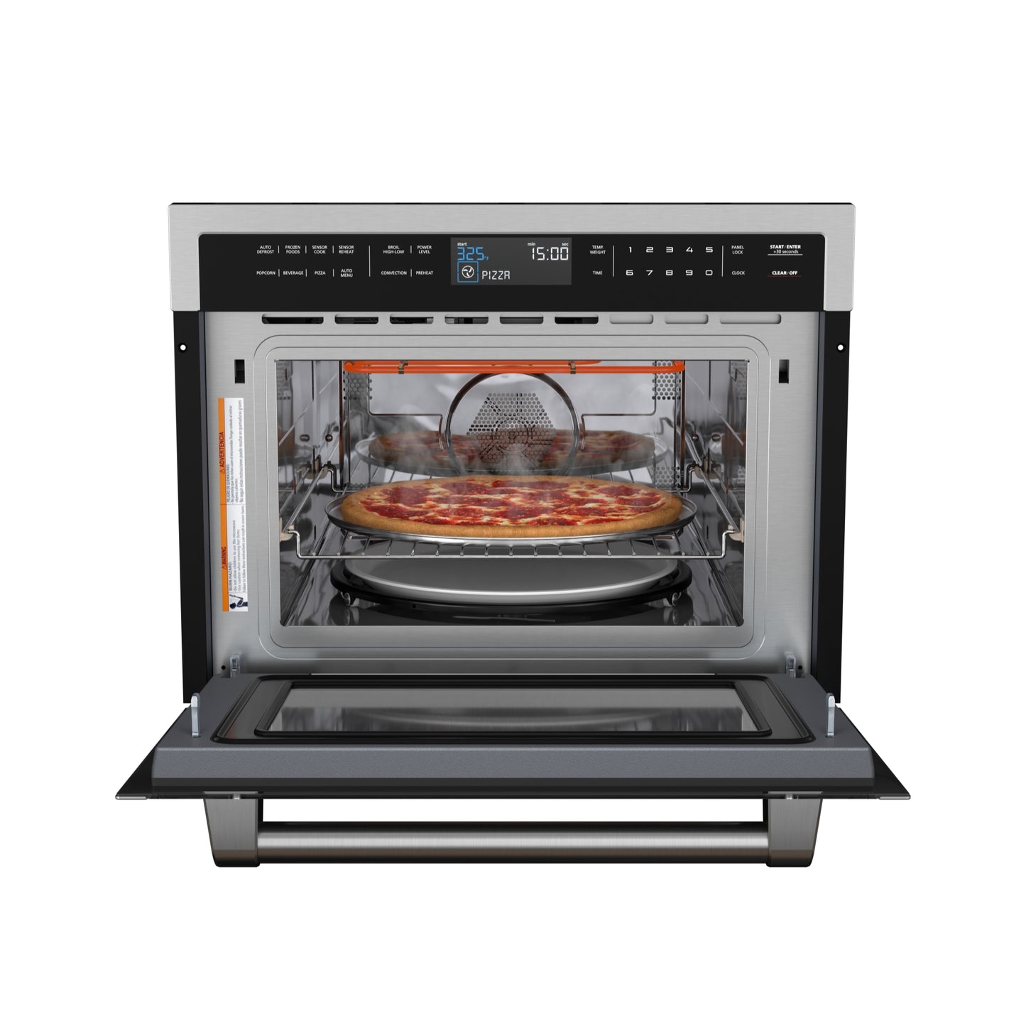 KoolMore Reserve 24 in. Stainless Steel Built-in Convection Microwave Oven with Speed and Sensor Cooking,1.6 cu. ft. in Black (KM-CWO24-BSS)