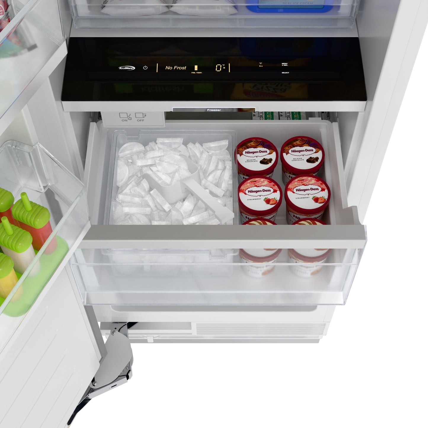 KoolMore Reserve Panel Ready Column 24 in. Refrigerator, 18 in. Wine Cooler and 24 in. Freezer Combo with Water and Ice Dispenser (KM-PRC-R24F24W)