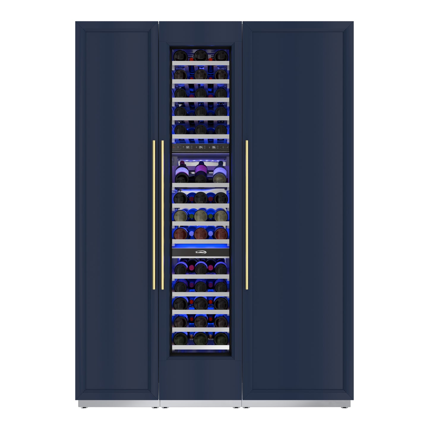 KoolMore Reserve Panel Ready Column 24 in. Refrigerator, 18 in. Wine Cooler and 18 in. Freezer Combo with Water and Ice Dispenser (KM-PRC-R24F18W)