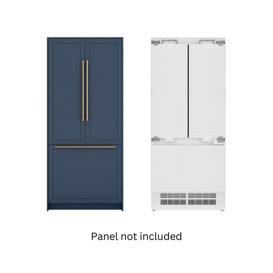 KoolMore Reserve 36 In. Panel Ready French Door Refrigerator with Ice Maker and Water Dispenser, Frost Free, 19.6 Cu. Ft. (KM-RER36-FDPR)