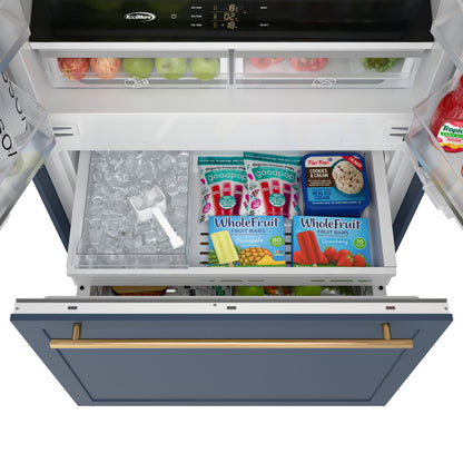 KoolMore Reserve 36 In. Panel Ready French Door Refrigerator with Ice Maker and Water Dispenser, Frost Free, 19.6 Cu. Ft. (KM-RER36-FDPR)