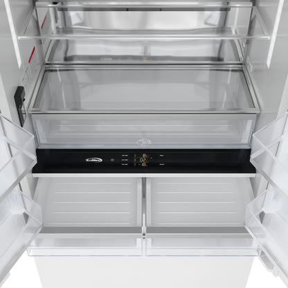 KoolMore Reserve 36 In. Panel Ready French Door Refrigerator with Ice Maker and Water Dispenser, Frost Free, 19.6 Cu. Ft. (KM-RER36-FDPR)