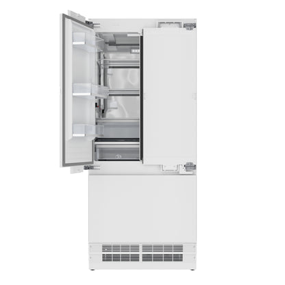 KoolMore Reserve 36 In. Panel Ready French Door Refrigerator with Ice Maker and Water Dispenser, Frost Free, 19.6 Cu. Ft. (KM-RER36-FDPR)