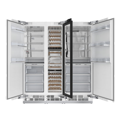 KoolMore Reserve Panel Ready Column 30 in. Refrigerator, 18 in. Wine Cooler and 24 in. Freezer Combo with Water and Ice Dispenser (KM-PRC-R30F24W)