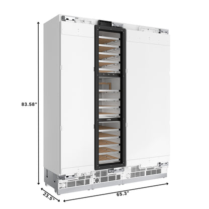 KoolMore Reserve Panel Ready Column 30 in. Refrigerator, 18 in. Wine Cooler and 18 in. Freezer Combo with Water and Ice Dispenser (KM-PRC-R30F18W)