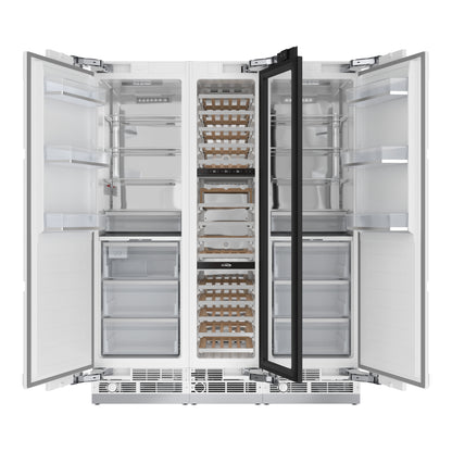 KoolMore Reserve Panel Ready Column 24 in. Refrigerator, 18 in. Wine Cooler and 24 in. Freezer Combo with Water and Ice Dispenser (KM-PRC-R24F24W)