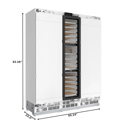 KoolMore Reserve Panel Ready Column 24 in. Refrigerator, 18 in. Wine Cooler and 24 in. Freezer Combo with Water and Ice Dispenser (KM-PRC-R24F24W)