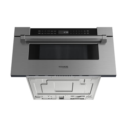 KoolMore Reserve 30 in. Stainless-Steel Microwave Drawer, 1.2 cu. ft. Capacity in Black (KM-MD30-BSS)