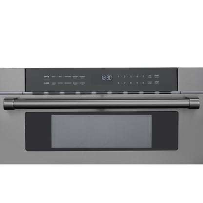 KoolMore Reserve 30 in. Stainless-Steel Microwave Drawer, 1.2 cu. ft. Capacity in Black (KM-MD30-BSS)