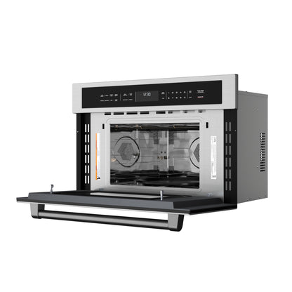 KoolMore Reserve 30 in. Stainless Steel Built-in Convection Microwave Oven with Speed and Sensor Cooking, 1.6 Cu. Ft. in Black (KM-CWO30-BSS)