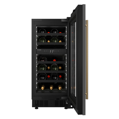 KoolMore Reserve 15 in. Under-Counter Panel Ready Dual Zone Built-in Wine Cooler with Black Shelves and 23 Bottle Capacity in Black (KM-CW28DZ-BPR)